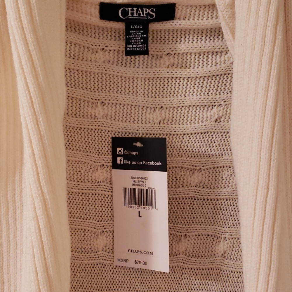 NWT Chaps lightweight cocoon cardigan - Picture 3 of 3